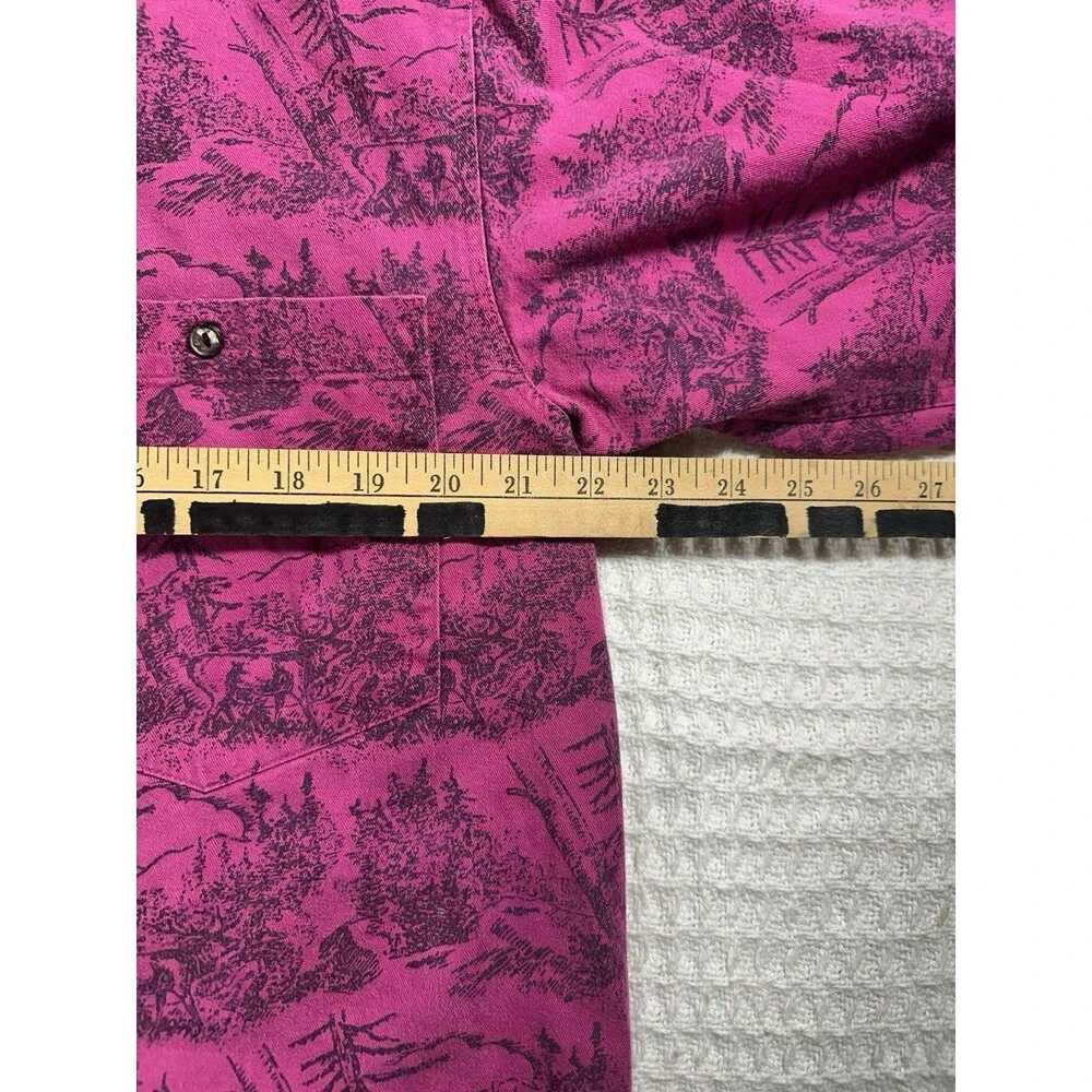 RARE Levi’s Sutter Creek M | 80s Magenta Forest | Hidden Placket + MOP‎ Buttons